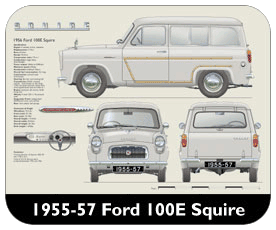 Ford Squire 100E 1955-57 Place Mat, Small